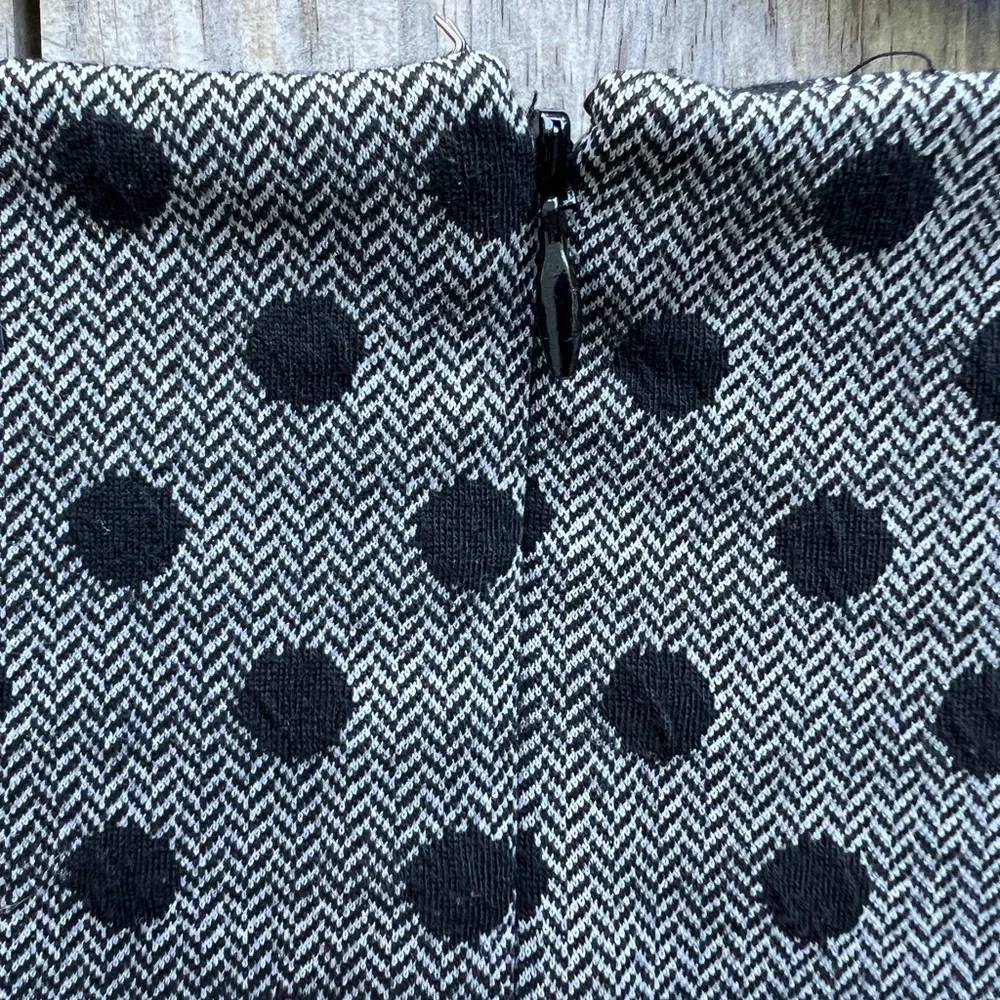 TALBOTS Black and Gray Polka Dot Dress Women’s Small Petite